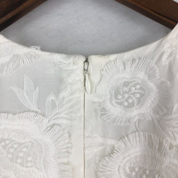 INC International Concepts Women's Size 2 White Lace High Neck Flounce Dress - Picture 11 of 11